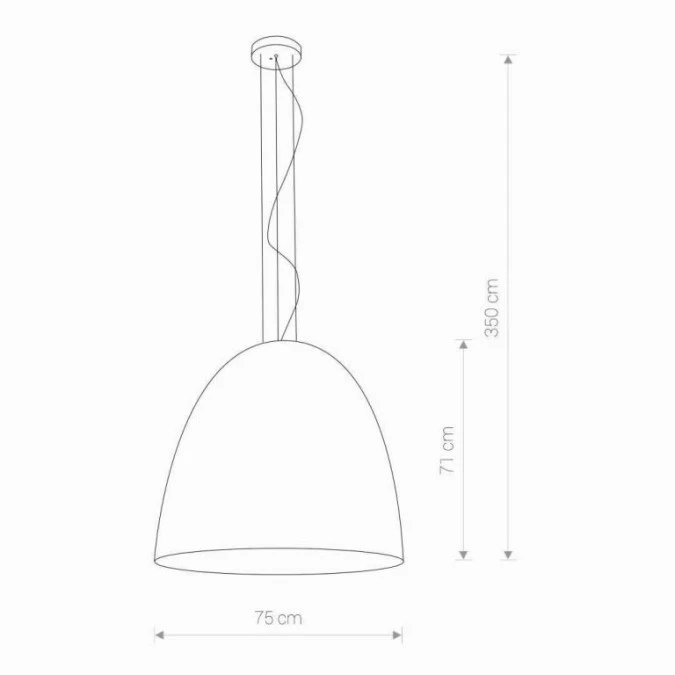 LAMPA WISZĄCA EGG XL 75CM BIAŁO‑ZŁOTA 9025 Nowodvorski - obrazek 3