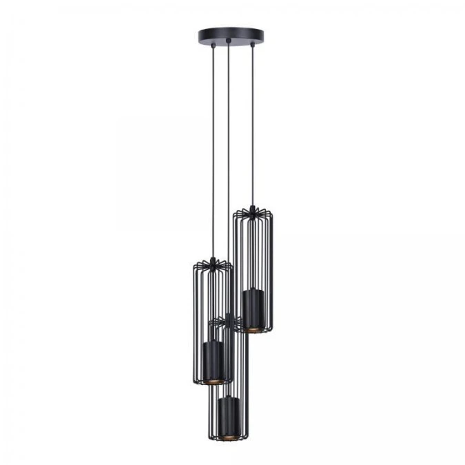 Lampa wisząca na okrągłej podsufitce czarna z serii FALCON K‑4932 Kaja Lighting - obrazek 1