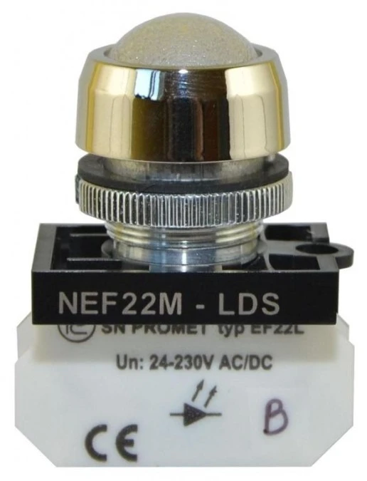 Lampka NEF22 metalowa sferyczna biała W0‑LD‑NEF22MLDS B - obrazek 1