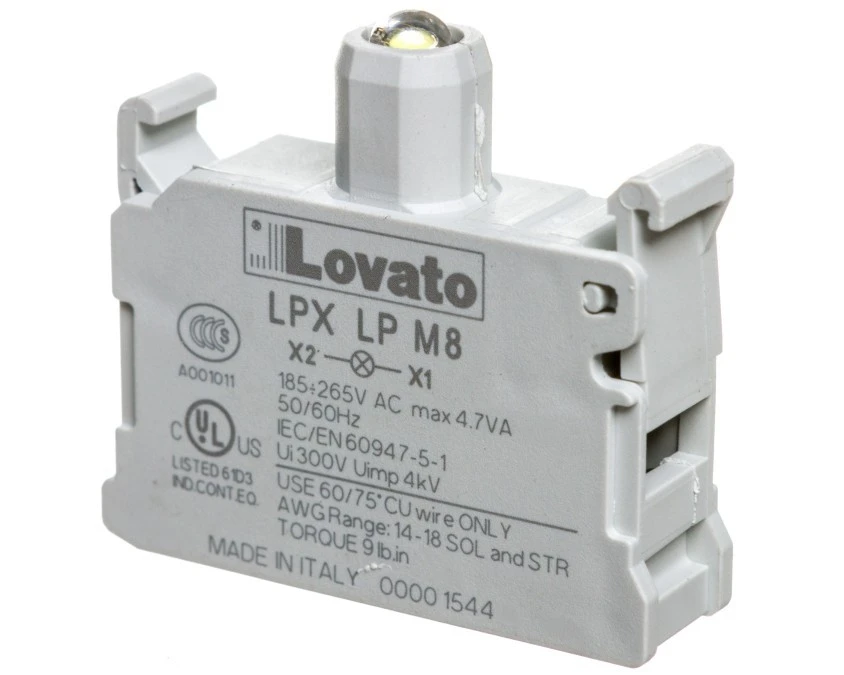 Lampka sygnalizacyjna LED biała 185‑265V AC LPXLPM8 - obrazek 1