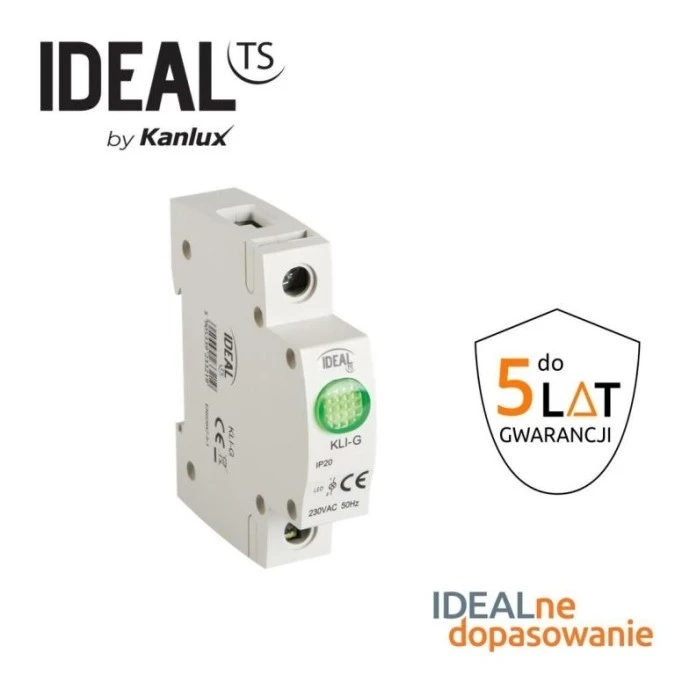 Lampka modułowa 1‑fazowa zielona LED KLI‑G 230V AC 23321 - obrazek 3