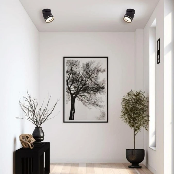 Lampa sufitowa Kendal Oprawa natynkowa 1 x GX53 czarna LP‑6331/1SM R1 BK movable Light Prestige - obrazek 3