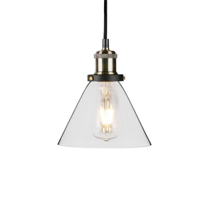 Lampa Wisząca VT‑7185 LOFT Vintage Szkło Transparent fi180 3738 - obrazek 1