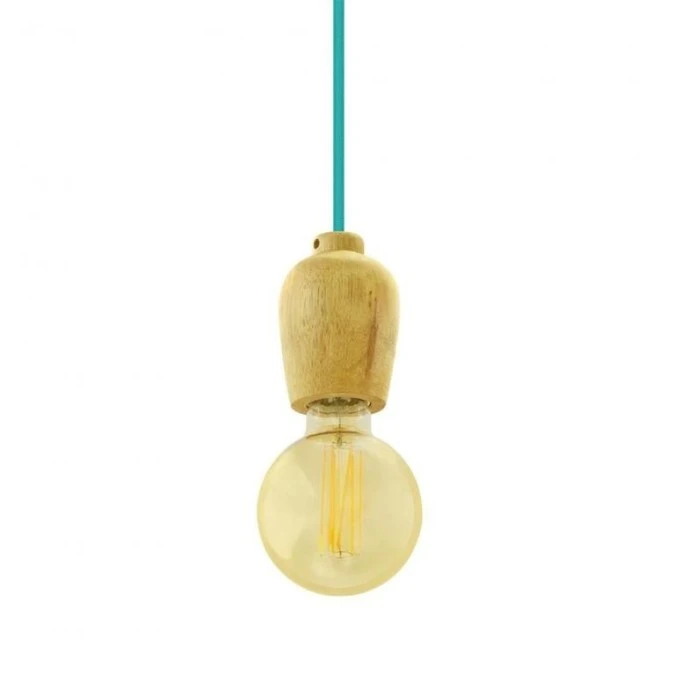 Lampa Wisząca VT‑7778 Drewno Niebieski Przewód 3722 - obrazek 3