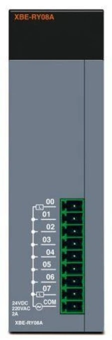 Moduł wyjść cyfrowych przekaźnikowych LS Electric 8DO‑Relay Przyłącza śrubowe 4723000900 XBE‑RY08A - obrazek 1