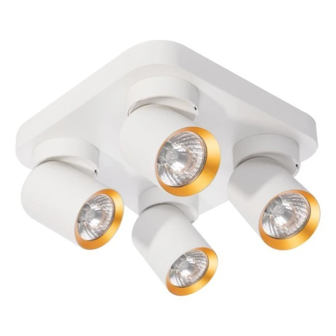 Lampa sufitowa Andy 4xGU10 Kwadrat Biały + Złoty ML9940 Milagro - obrazek 1