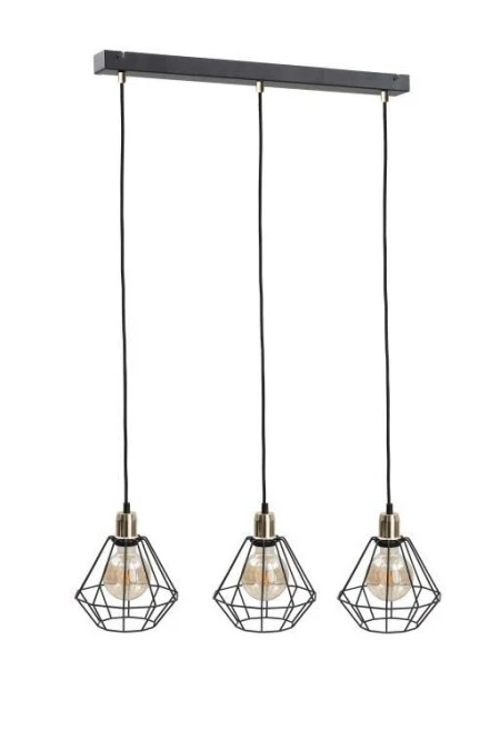 Lampa wisząca loftowa 3xE27 FOSKAL GOLD - obrazek 1