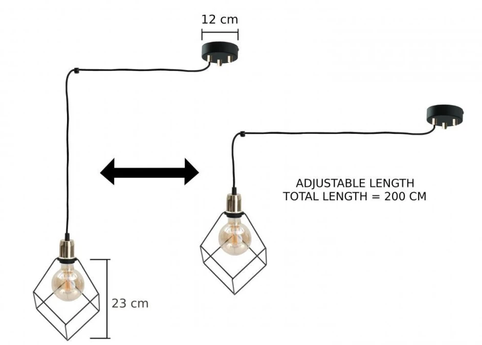 Lampa wisząca 5xE27 RUBEN GOLD - obrazek 2