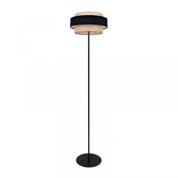 Lampa podłogowa na E27 czarna z podwójnym abażurem GATO K‑5235 Kaja Lighting - obrazek 1