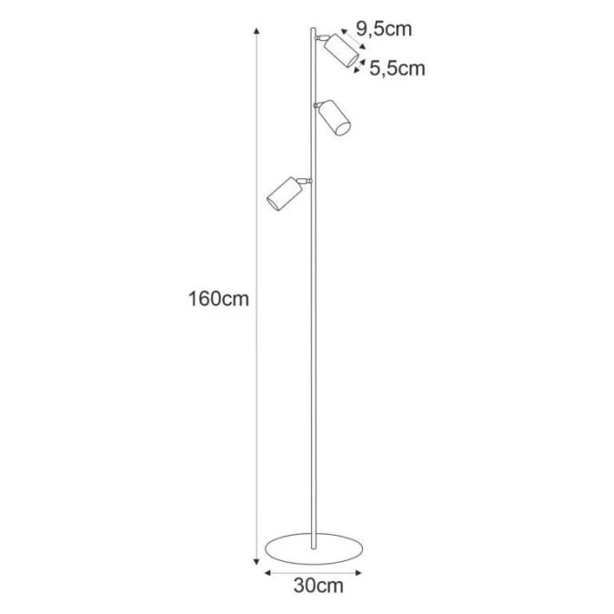 Lampa podłogowa biała z regulowanym kątem świecenia z serii KAYLA K‑4419 Kaja Lighting - obrazek 2
