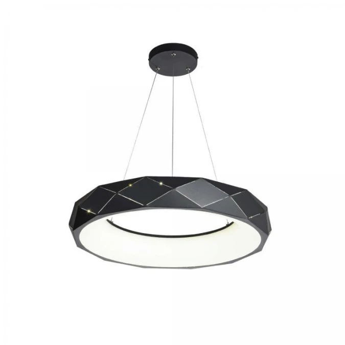 Lampa wisząca REUS z nowoczesnym źródłem LED 4000K do salonu LP‑8069/1P LED BK Light Prestige - obrazek 1