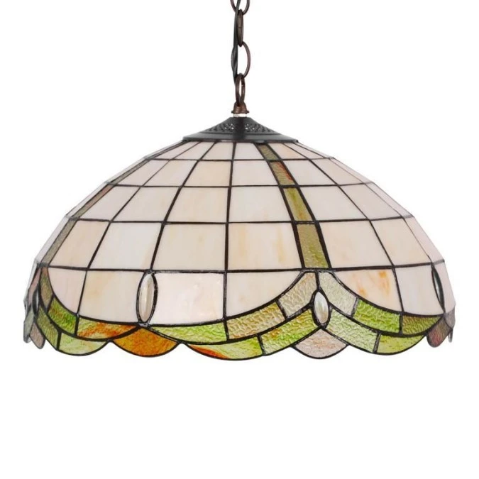 Lampa wisząca witrażowa PAPI, klosz połączenie metalu i kolorowego szkła K‑P162166 Kaja Lighting - obrazek 1