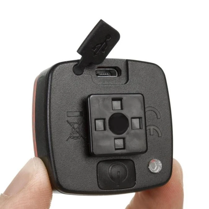 Lampka rowerowa tylna USB AUTO STOP sensor zmierzchu Maclean Energy MCE355 COB LED - obrazek 2