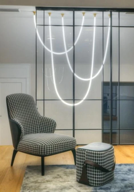 Lampa wisząca Rope Light 2M biały/złoty LP‑642/2M Light Prestige - obrazek 1