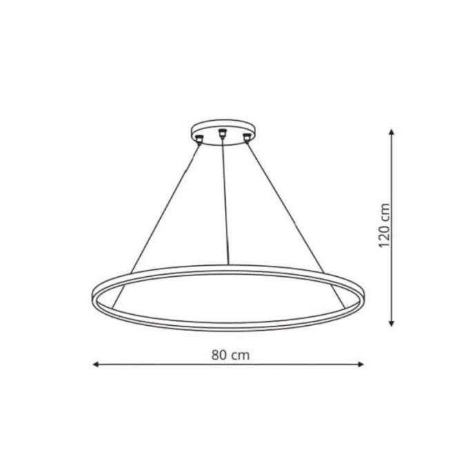 Lampa wisząca Ring duży CCT 1xLED czarny LP‑909/1P L BK CCT Light Prestige - obrazek 3