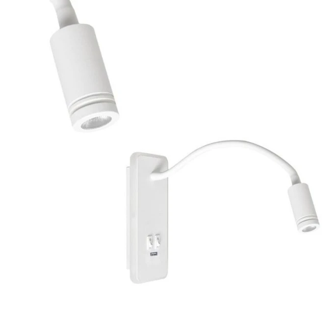 Lampka nocna BASE 8W+2W WHITE ML6349 Milagro - obrazek 1