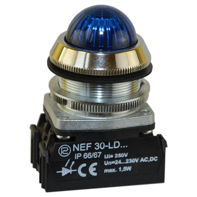 Lampka sygnalizacyjna 30mm niebieska NEF30LDS 24‑230V AC/DC W0‑LDU1‑NEF30LDS N - obrazek 1