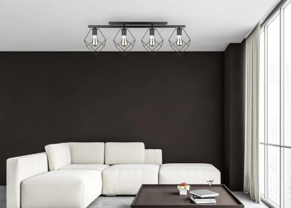 Lampa sufitowa nowoczesna 4xE27 ARNICA BLACK - obrazek 2