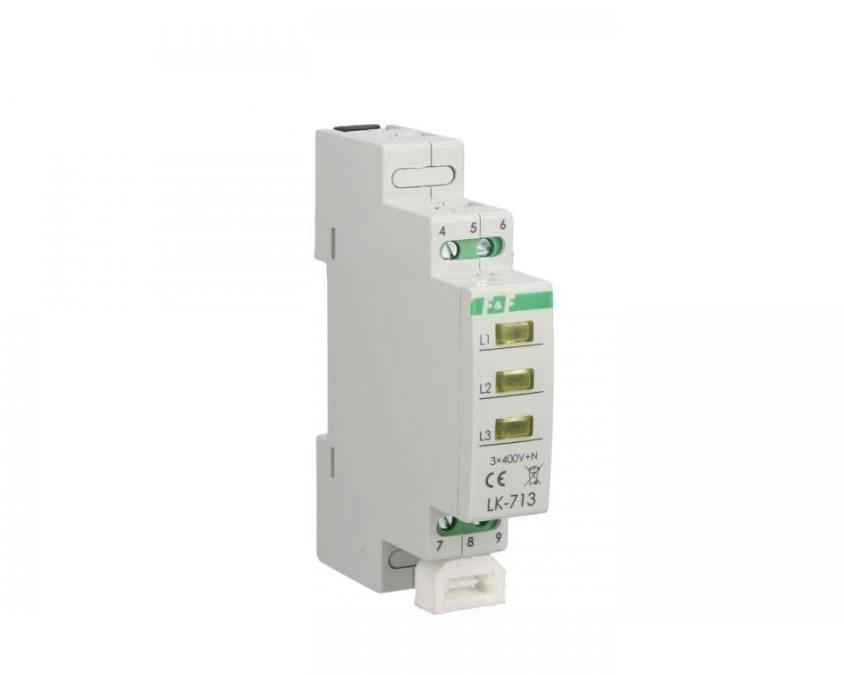 Lampka modułowa 3‑fazowa żółta 3x230V+N AC LK‑713Y - obrazek 3