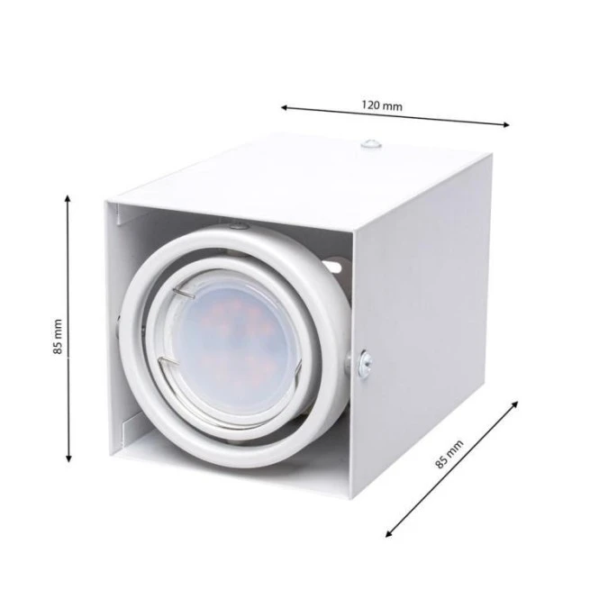 LAMPA SUFITOWA BLOCCO BIAŁA 1x7W GU10 LED ML476 Milagro - obrazek 1