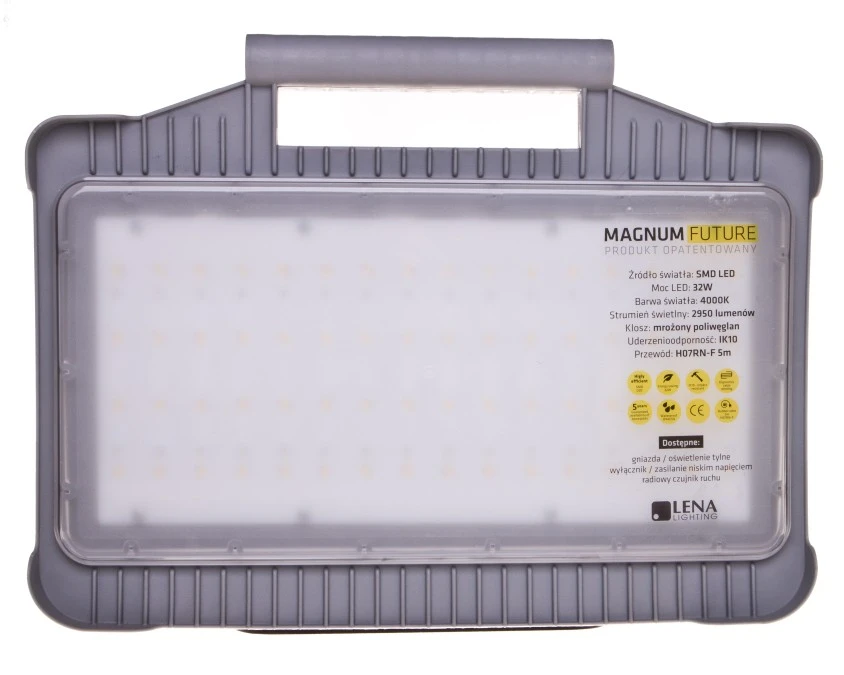 Lampa robocza / naświetlacz roboczy MAGNUM FUTURE 32W 230V z gniazdami PL‑FR /funkcja przedłużacza 2x16A/ 247002 - obrazek 1