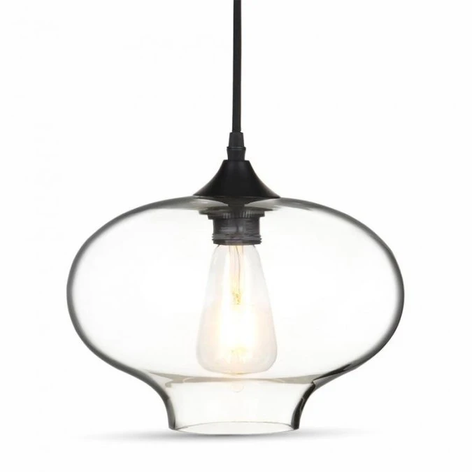 Lampa Wisząca VT‑7229 E27 Globe Artistic Szkło Przezroczyste 3867 - obrazek 1