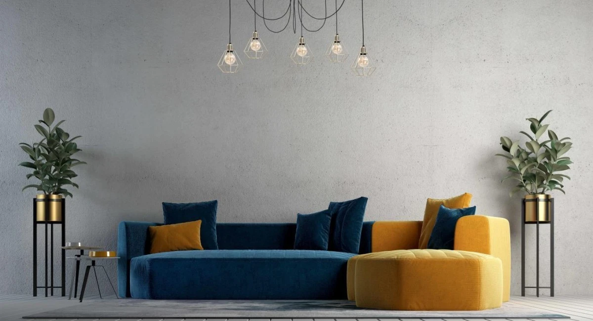 Lampa wisząca loftowa 5xE27 COMO GOLD - obrazek 2