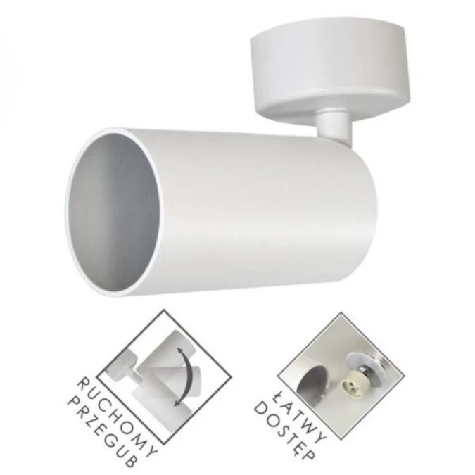 Lampa spotlight Fargo 1xGU10 biała - obrazek 1