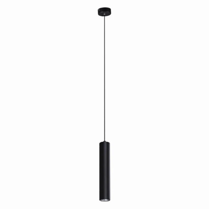 Lampa wisząca zwis wąska tuba MILE BLACK na E27 czarna nad wyspę kuchenną K‑4407 Kaja Lighting - obrazek 1