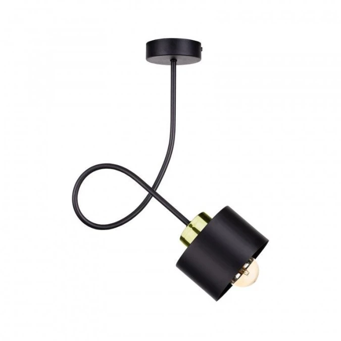 Lampa sufitowa nowoczesna 1xE27 SIMPLY BLACK/GOLD - obrazek 1