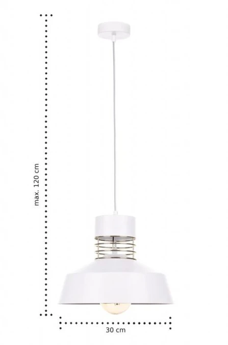 Lampa wisząca nowoczesna 1xE27 TITANIUM GOLD/WHITE - obrazek 3