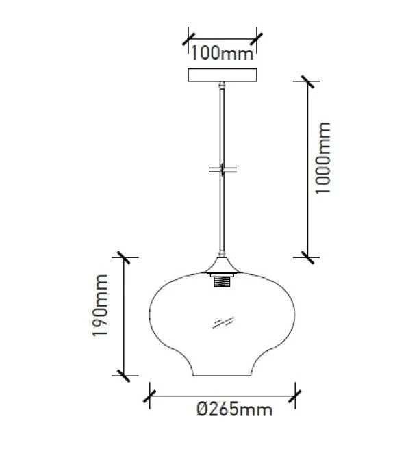 Lampa Wisząca VT‑7229 E27 Globe Artistic Szkło Przezroczyste 3867 - obrazek 2