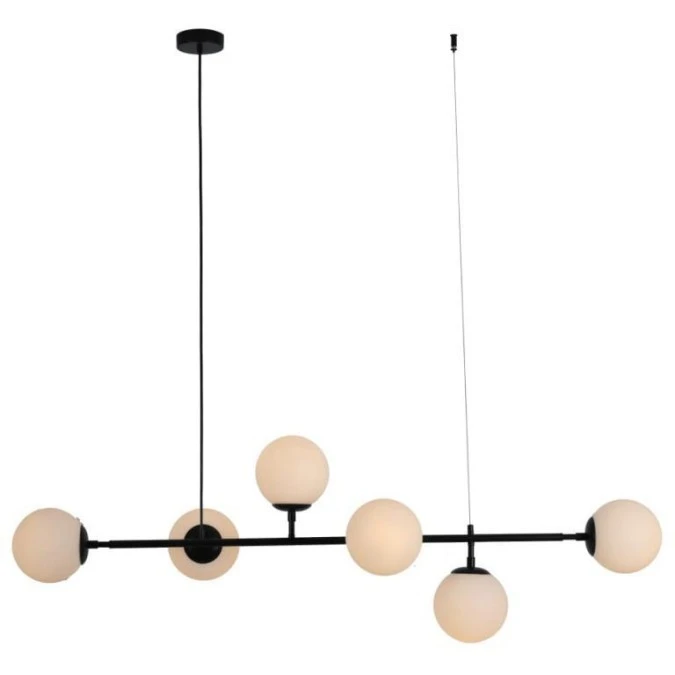 Lampa wisząca czarna białe kulki ALISA LP‑005/6P BK/WH Light Prestige - obrazek 1