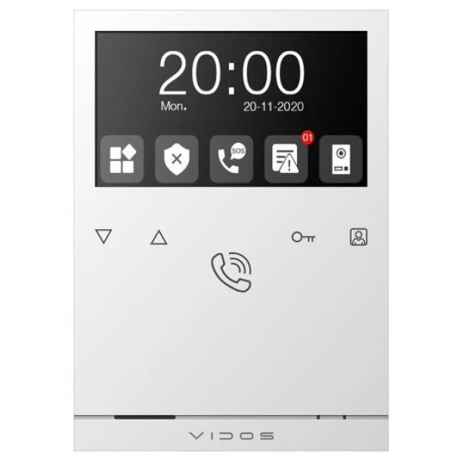 Monitor głośnomówiący 4,3, możliwość sterowania dwoma wejściami (furtka, brama) Vidos IPX M101 - obrazek 1