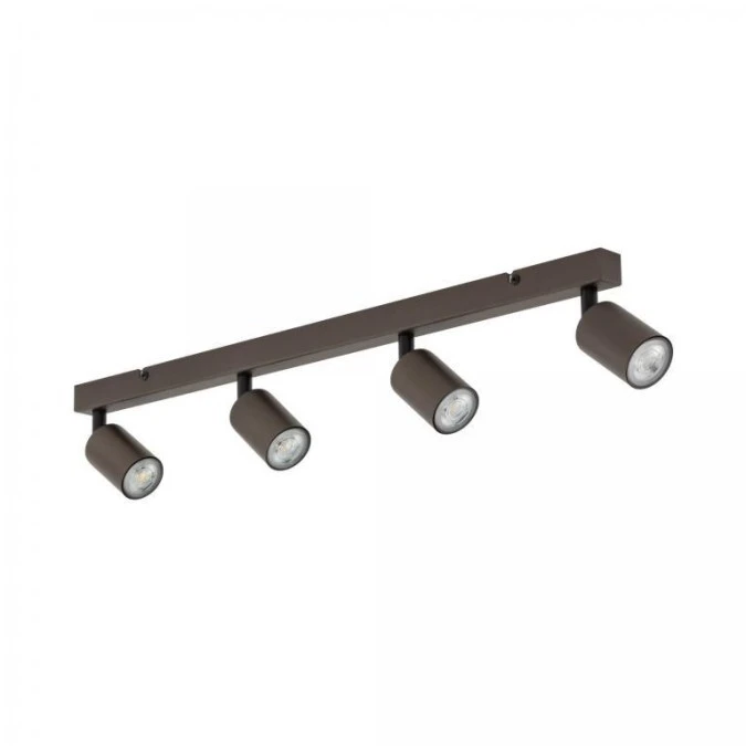 Lampa sufitowa brązowa 4x reflektorki na listwie TOP BROWN 6182 TK Lighting - obrazek 1