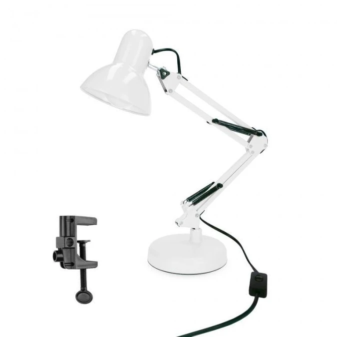 Lampka biurkowa biała PIXI White E27 zestaw podstawa i klips EDO777536 EDO - obrazek 1