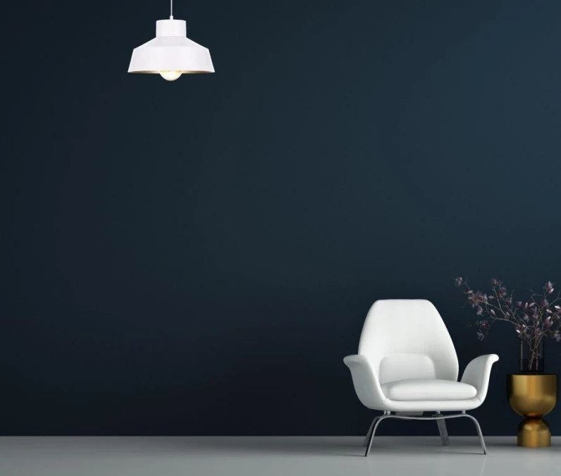 Lampa wisząca nowoczesna 1xE27 MOON WHITE/GOLD - obrazek 2