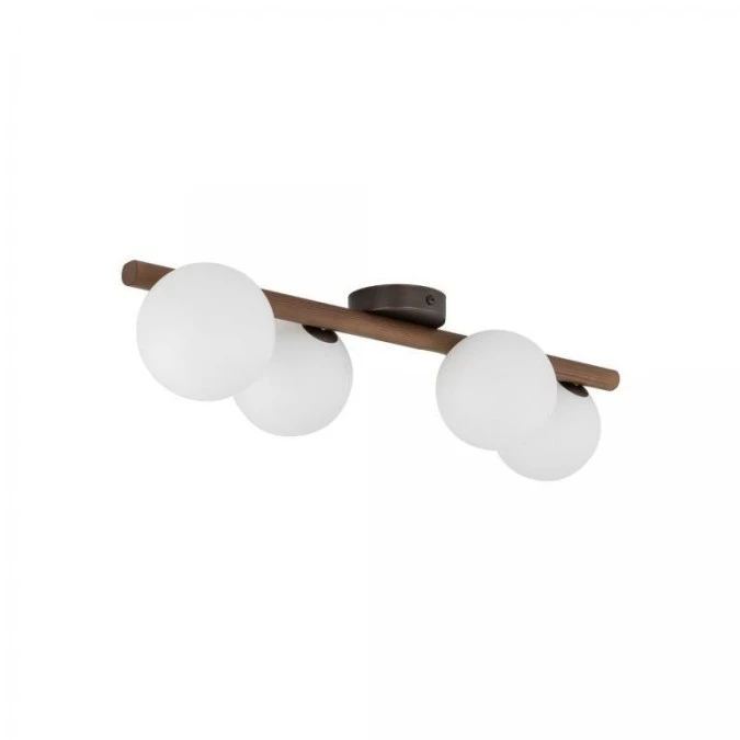 Lampa sufitowa z czterema szklanymi kloszami ESTERA WOOD ORZECH na G9 10270 TK Lighting - obrazek 2