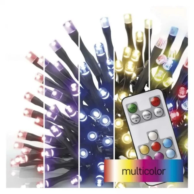 Lampki choinkowe Classic 120 LED 12m, RGB, 72 programy, pilot, IP44, timer D4AA03 - obrazek 1