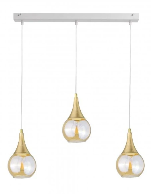 Lampa wisząca nowoczesna 3xE27 LACRIMA WHITE - obrazek 1