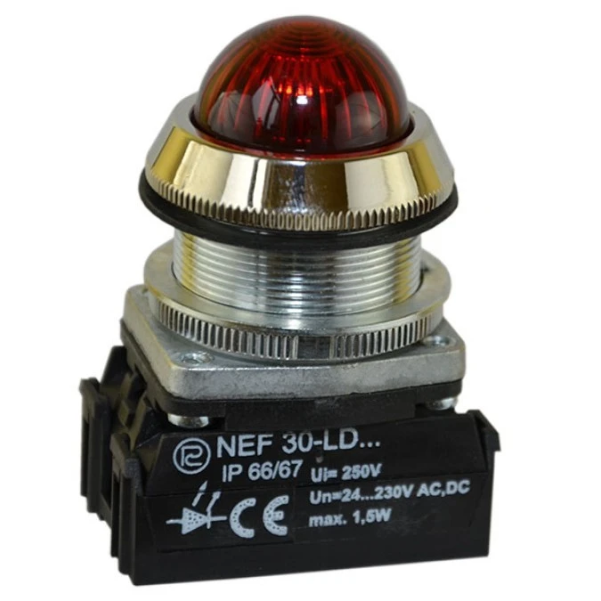 Lampka sygnalizacyjna 30mm czerwona 24V W0‑L‑NEF30LE/24V C - obrazek 1