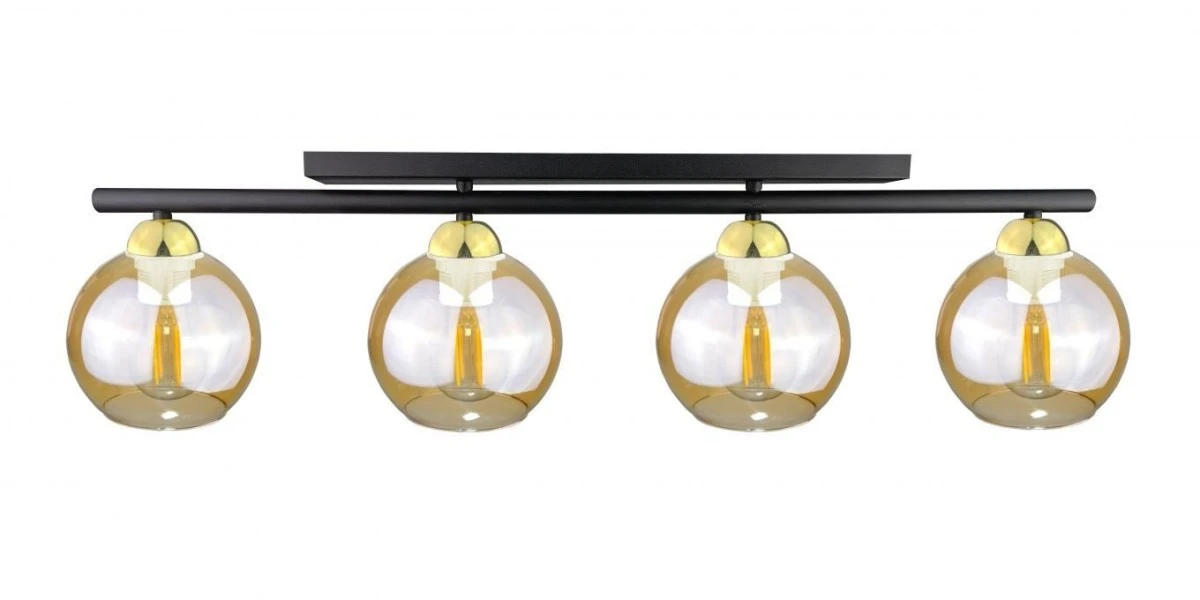 Lampa sufitowa nowoczesna 4xE27 AMARUS BLACK/GOLD - obrazek 1