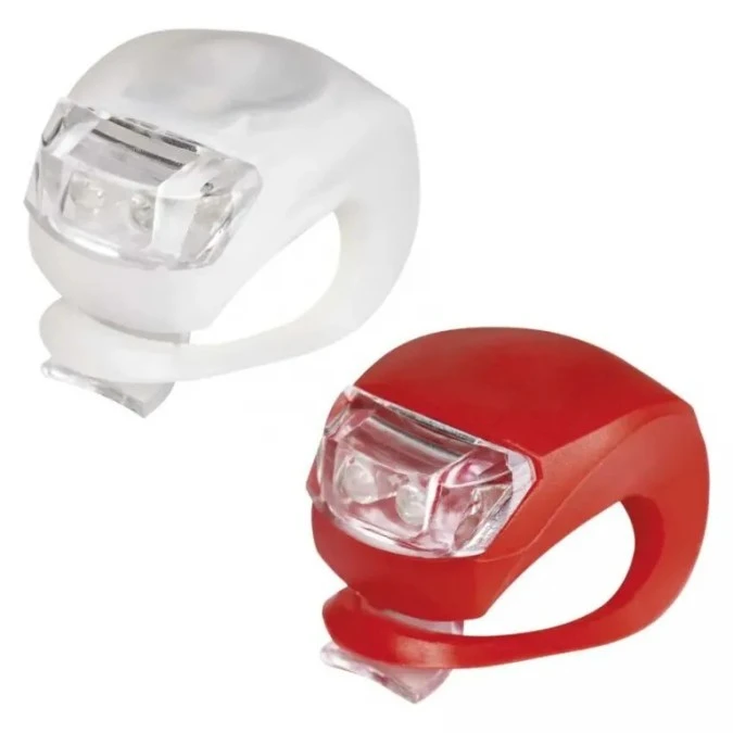 Lampa rowerowa, komplet przód + tył 10 lm 2× CR2032 P3921