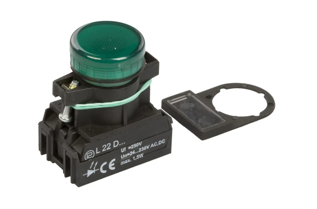 Lampka sygnalizacyjna 22mm zielona 24‑230V AC/DC W0‑LDU1‑L22D Z - obrazek 2
