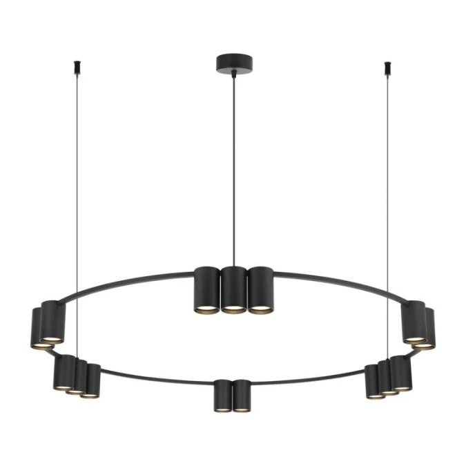 Lampa wisząca (koło) GENESIS BLACK 15xGU10 ML0376 Milagro - obrazek 1