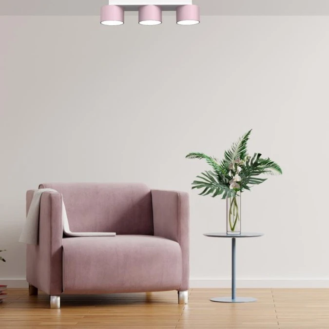 Lampa sufitowa DIXIE Pink/White 3xGX53 MLP7555 Milagro - obrazek 1