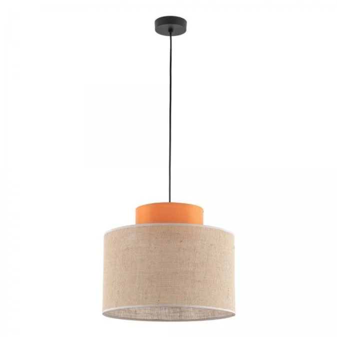 Lampa wisząca dwukolorowa o średnicy 38cm DUO JUTA ORANGE 1xE27 3227 TK Lighting - obrazek 1
