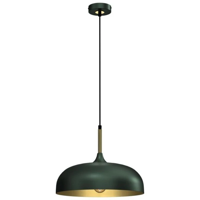 Lampa wisząca LINCOLN GREEN/GOLD 1xE27 35cm MLP8032 Milagro - obrazek 1