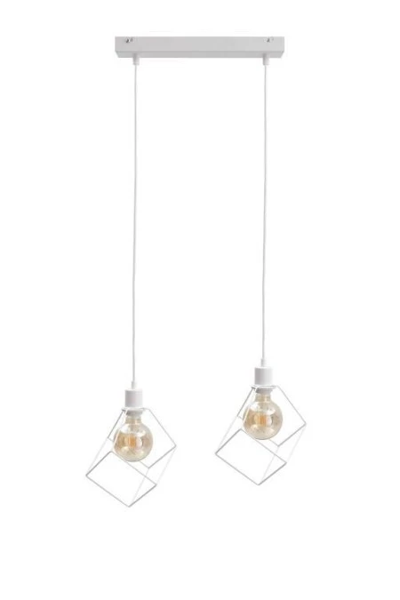 Lampa wisząca loftowa 2xE27 RUBEN WHITE - obrazek 1