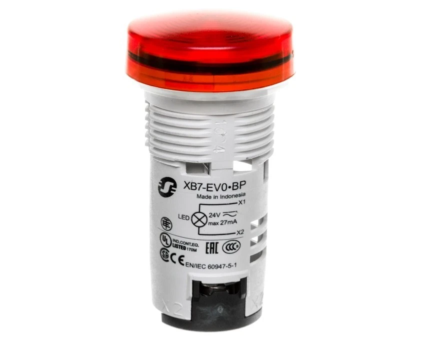 Lampka sygnalizacyjna 22mm czerwona 24V AC/DC XB7EV04BP - obrazek 2